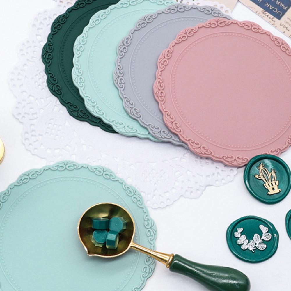 1 шт. Силиконовая доска-подложка для сургуча, форма для сургучной печати, подложка для печати, для DIY, свадебных подарков, подарков на день рождения, пригласительных открыток