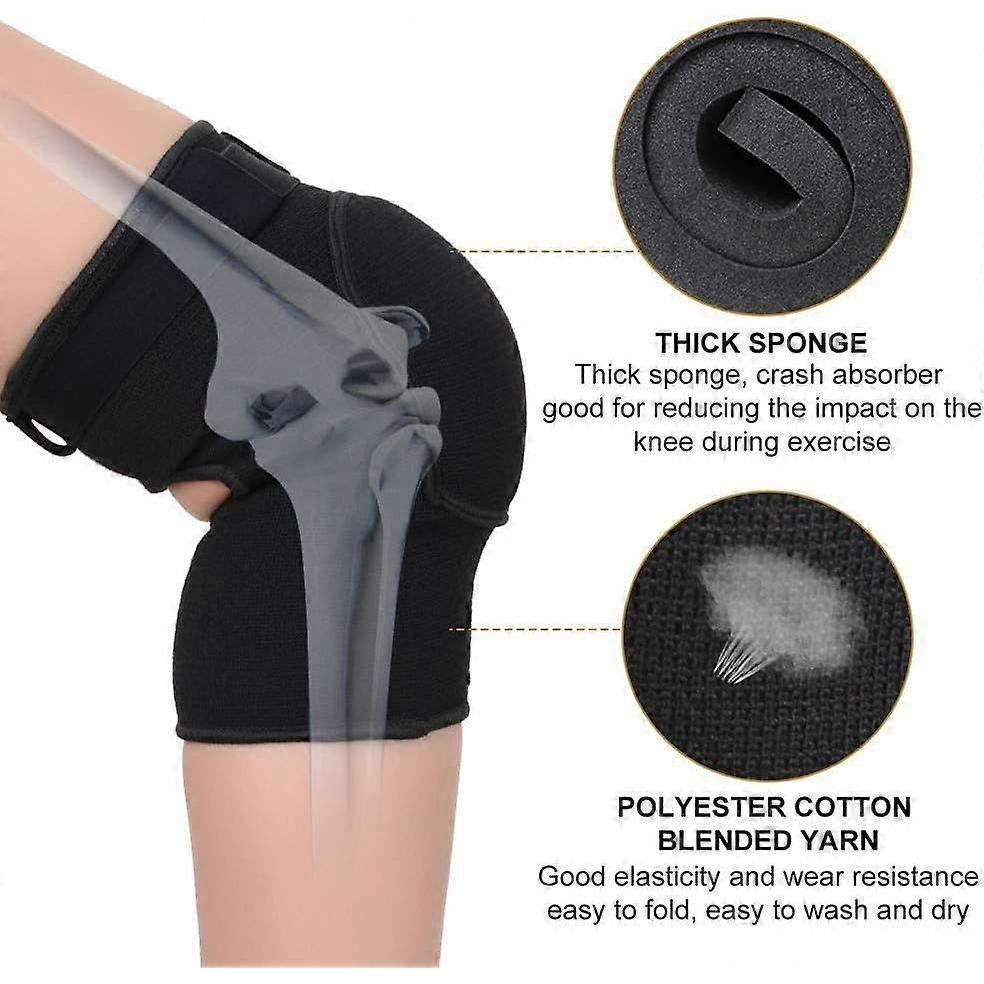 SeraphinaT Protective Knee Pads for Dancers Soft Knee Thick Sponge Anti-Slip
