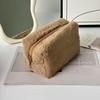 Плюшевая косметичка Портативная дорожная сумка для макияжа Пушистая сумка для туалетных принадлежностей для женщин Средства по уходу за кожей Кисти для макияжа