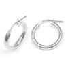 [M9478] - Silver Hoop Earrings 'Maille Omega' Silver (rhodium-plated) - 2 Cm 3 Mm