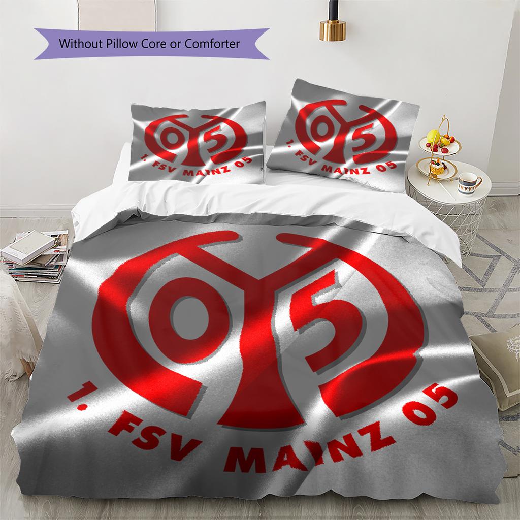 FSV Mainz 05 Pattern Bedding Home Decoration Birthday Gift (1 * duvet cover + 2 * pillowcase, without core)