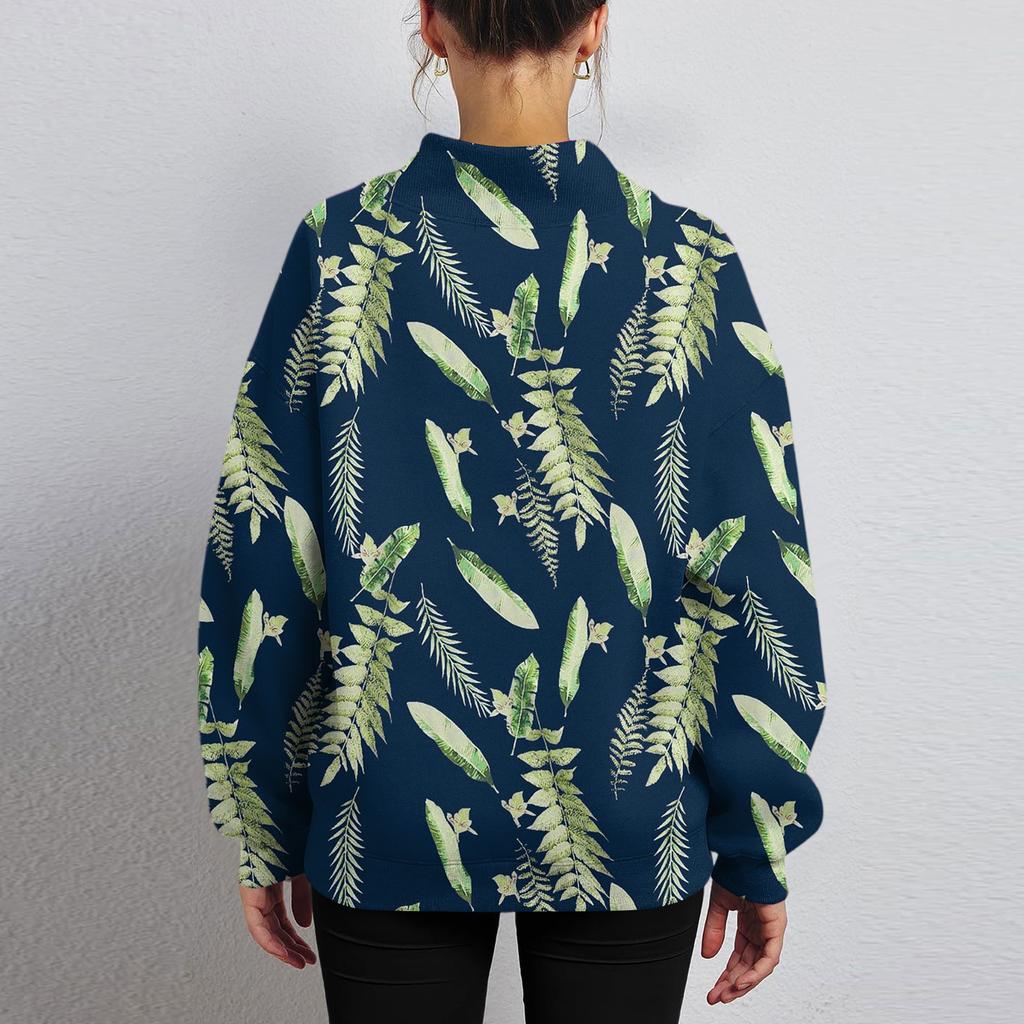 Женский свитшот с воротником-стойкой, осенний, удобный, оверсайз, нарядный пуловер, свитшоты без капюшона, уютные топы с высоким воротником