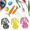 12PCS Rabbit Shaped Cutlery Set, Felt Egg Table Decoration, Easter Knife and Fork Bag, Cutlery Bag, Easter Decoration.