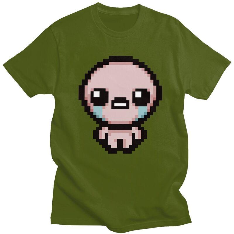 Пользовательская крутая пиксельная футболка The Binding Of Isaac для мужчин, с коротким рукавом, 100% хлопок, футболка для отдыха, уличная футболка