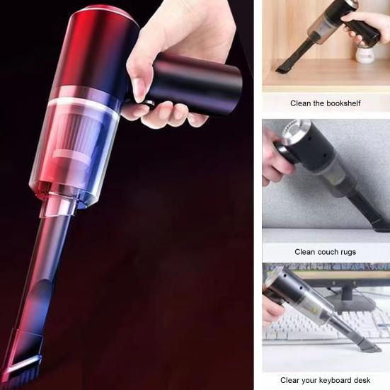 Беспроводной автомобильный пылесос с мощным всасыванием, эргономичной ручкой, низким уровнем шума, легким и портативным