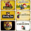 Hertog Jan Retro La Chouffe Металлическая вывеска Жестяная вывеска Виски Бельгия Пиво Дощечка Металлический настенный декор Винтажный декор Плакатные тарелки Мужская пещера