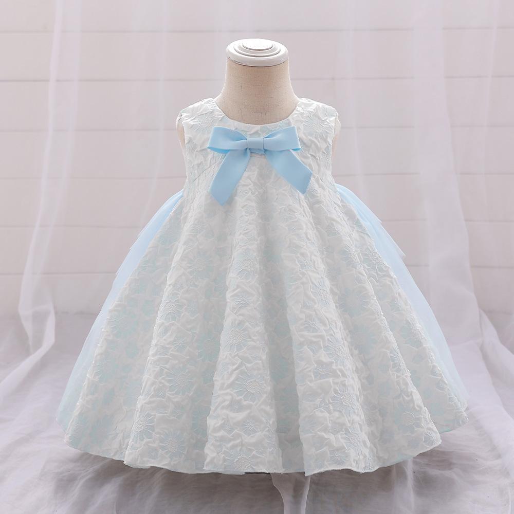 Newborn Dress Flowers Mesh Fashion Party Little Princess Baby Dress Birthday Gift Kids Clothes