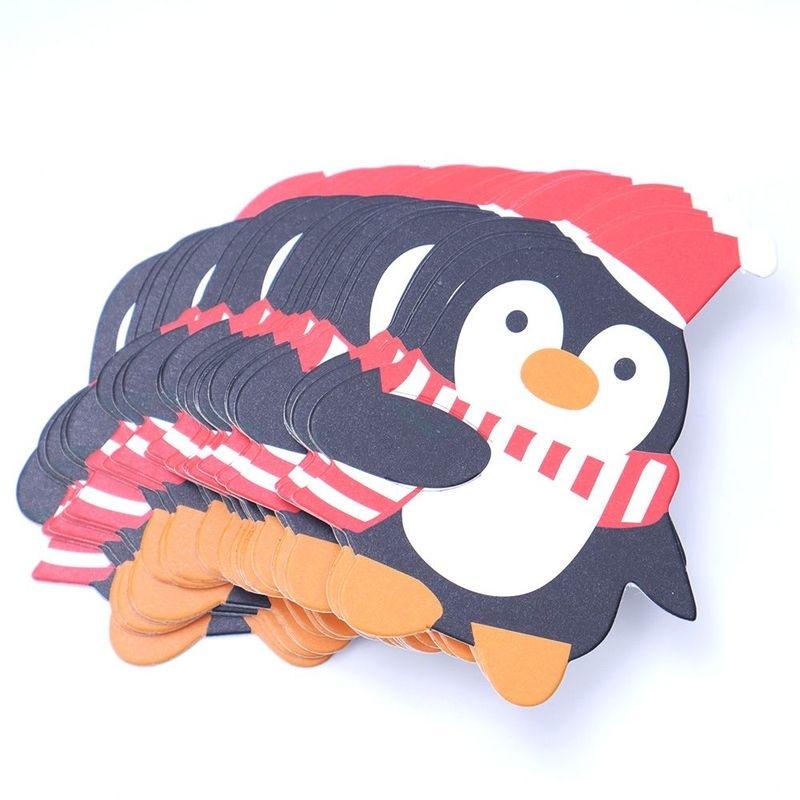 50PCS Christmas Lollipop Candy Paper Card MIT