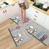 Fashion Simple Nordic Soft Kitchen Rug Anti-Fatigue Kitchen Rug Waterproof Non-Slip Rugs Set Runner Rug Bedside Rug Absorbent Carpet For Kitchen