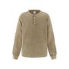 Мужская осенняя футболка-henley с вафельной текстурой, длинным рукавом, воротником-henley, стилем batik, стиркой