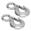2 шт. крюк с проушиной и защелкой, грузоподъемность 1,5 тонны, нержавеющая сталь, морской подъемный крюк с проушиной для тали