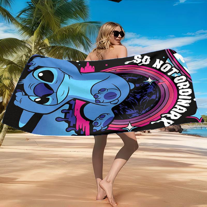 Cartoon Hawaii Artwork Printed Microfiber Beach Towel, Soft And Absorbent, Quick-Dry, Ideal for Summer Travel, Beach Essential, Swimming Pool