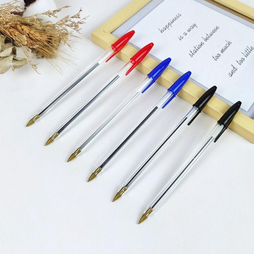 5PCS Quick-drying Ballpoint Pen Black/Blue/Red Ink Signature Pens Simple Neutral Pen Student Test