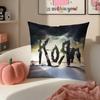 Hot Metal American Band Album Kkorn Cushion Cover Pillowcase Short Plush Invisible zipper Room Sofa Cushion Cover