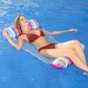Water Hammock Swimming Mattress Inflatable Pool Deckchair with Striped Net 120x70 cm