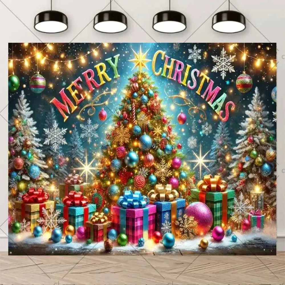 233. Christmas Tapestries Winter Merry Theme Background Banner Christmas Party Decoration Xmas Santa Claus Backdrop Supplies Photo Shoot Props J260928