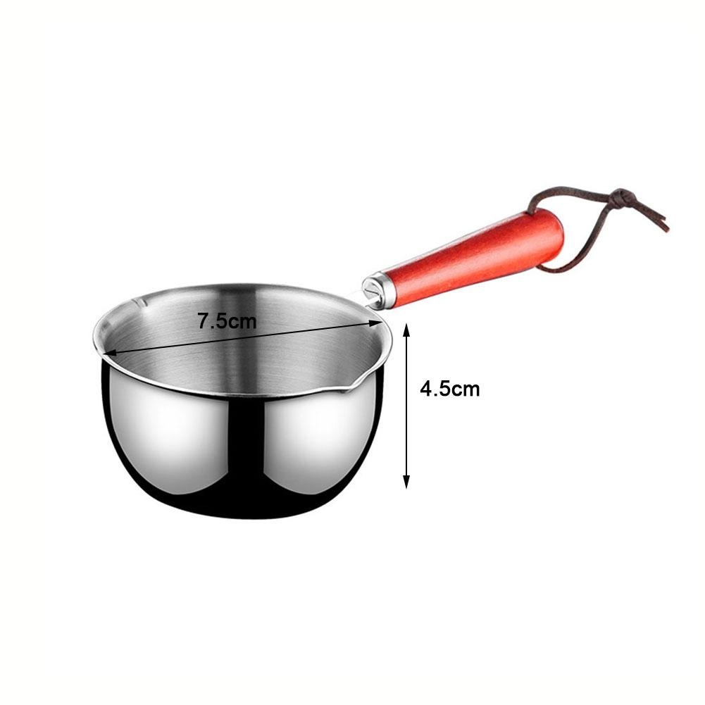 Easy Storage Stainless Steel Hot Oil Pan for Cooking and Melting Butter