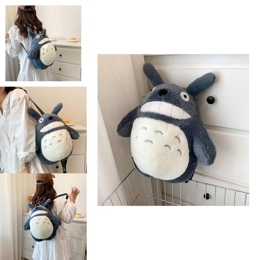 Милый плюшевый мультяшный рюкзак для девочек, большого размера с очаровательным дизайном кота-дракона с двойными плечевыми лямками