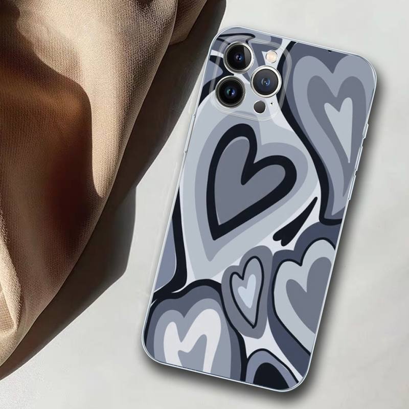 Мягкий силиконовый чехол для телефона с сердечком для iphone 14 13 12 11 Pro Mini XS MAX 8 7 6 Plus X XS XR