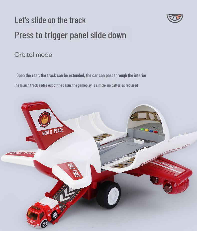 Extra Large Transforming Airplane Toy with Music and Storage Features for Kids