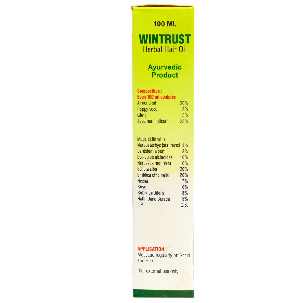 Hair Oil: Care and Recovery (100 Ml), Herbal Hair Oil WinTrust Pharmaceuticals