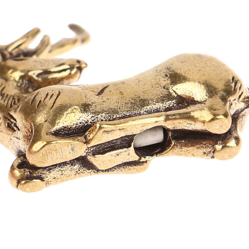 1 шт. ретро латунная рождественская миниатюрная фигурка лося, аксессуары для украшения фестиваля, мини-статуя оленя, настольное украшение, декор