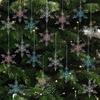 Transparent Acrylic Snowflake Pendant Crystal Snowflake Xmas Tree Ornaments Door Window Decor