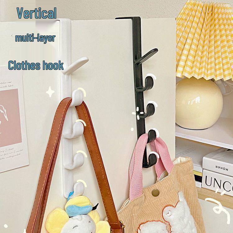 Dorm Bedside Hanging Hook: No-Drill Bunk Clothes Hanger & Storage Rack.