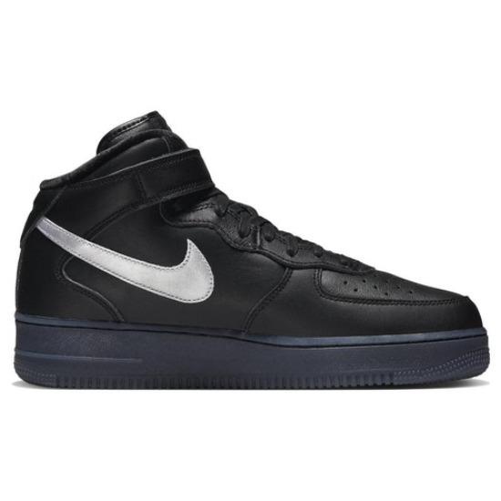 Nike Air Force 1 Mid Premium Черный Металлик Серебристый 2022 DX3061-001 Унисекс
