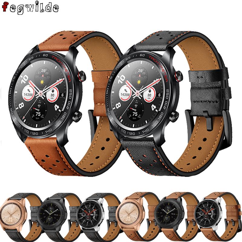 Ремешок для Samsung S3 Frontier Galaxy watch 46мм amazfit Bip Кожаный ремешок для часов Gear S 3 22мм ремешок для часов Huawei watch Gt 2