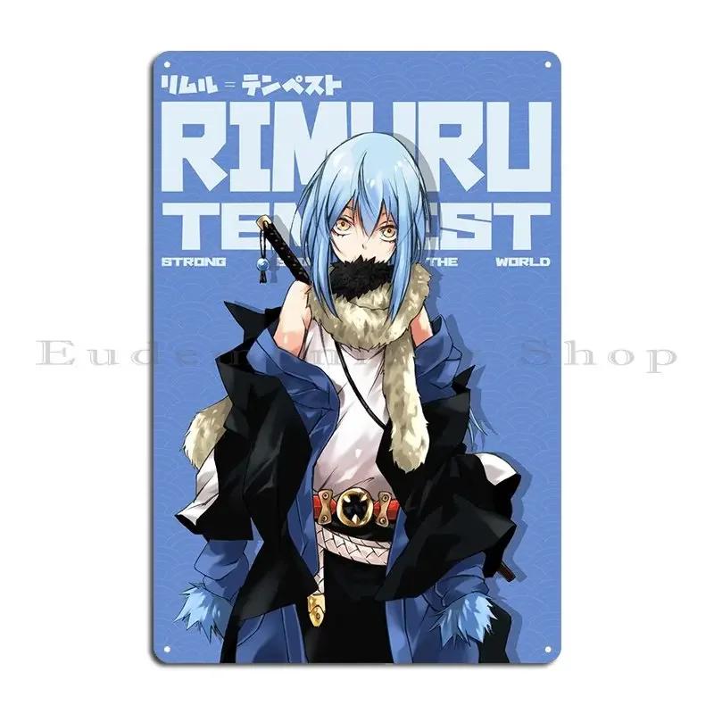 Rimuru Tempest Slime Metal Sign Funny Home Wall Mural Iron Personalized Tin Sign Poster