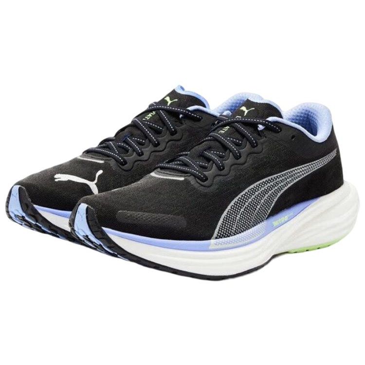 Puma Deviate Nitro 2 Удобные Нескользящие Прочные Низкие Кроссовки для Повседневной Бега Женские кроссовки Черные Фиолетовые 376855-12