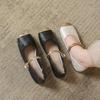 Flat Single Shoes Women's 2025 New Spring Skirt Mary Jane Women's Shoes National Style New Chinese Doudou Shoes Grandma Shoes