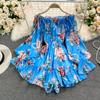 2025 Spring Summer New Women Chiffon Floral Fragments Jumpsuit