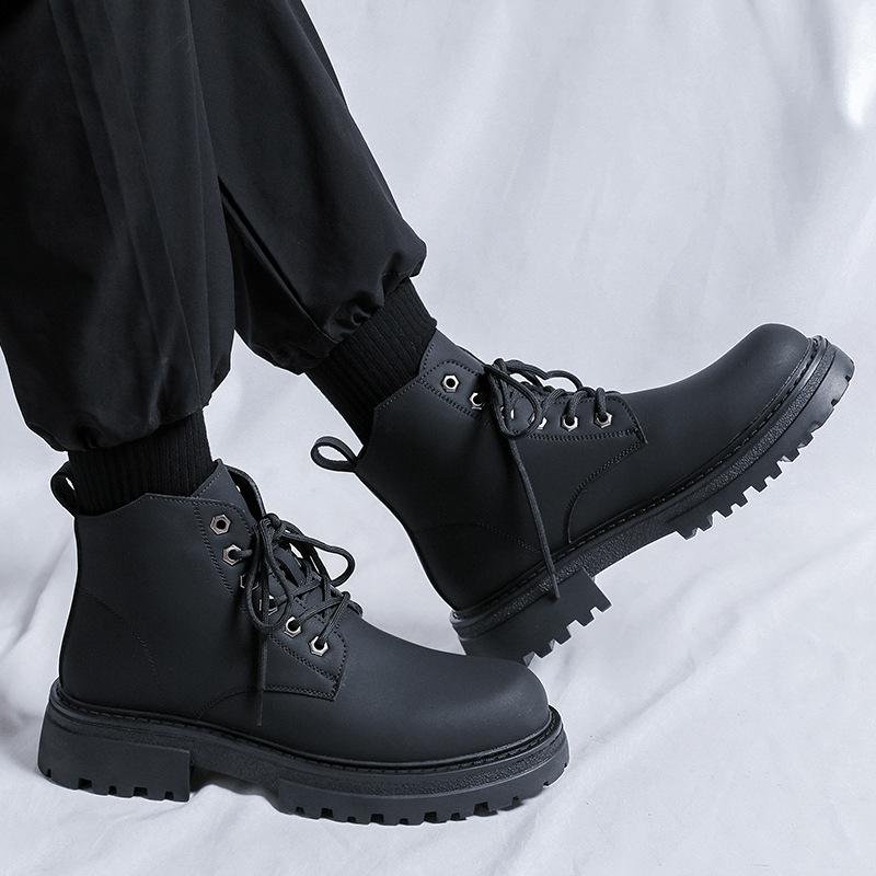 Ботинки Martin мужские повседневные универсальные осенне-зимние бархатные мужские туфли с завышенной шнуровкой удобные модные ботинки для инструментов 25006-R