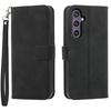 For Samsung Galaxy S25+ Leather Case Lines Imprint Wallet Phone Cover