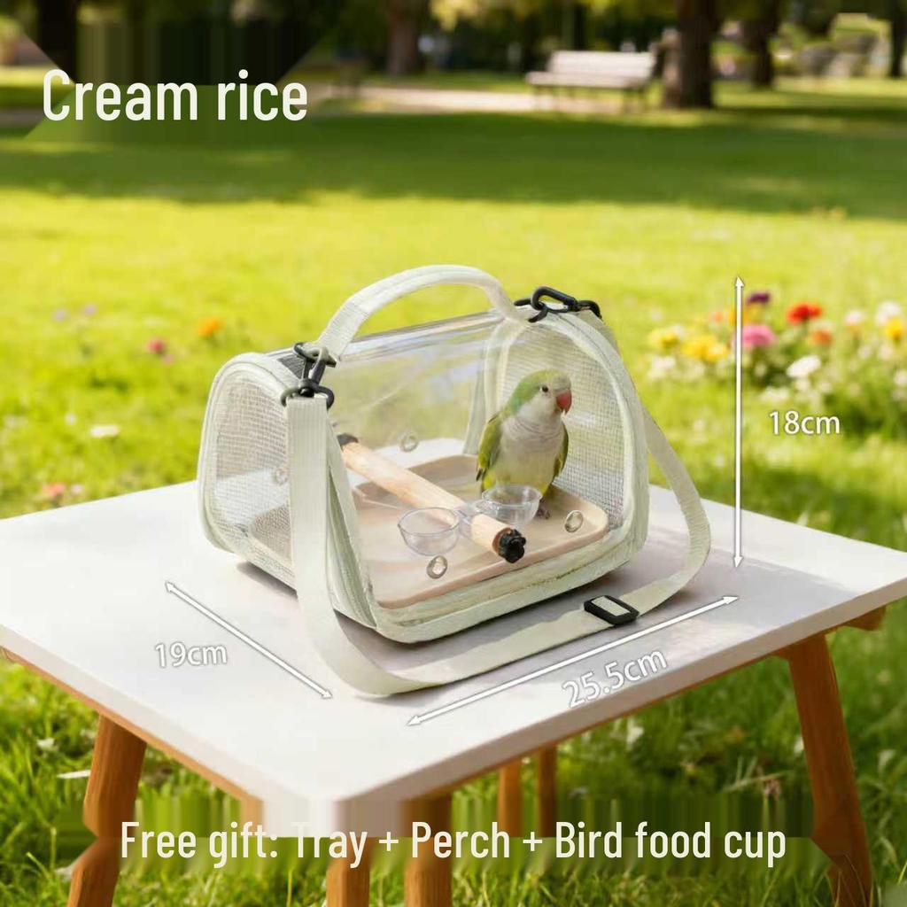 Складной кросс-боди рюкзак для попугаев - Прозрачная дорожная клетка для корелл и мелких питомцев