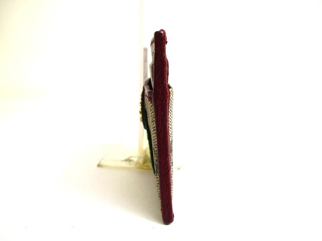 Authentic GUCCI Ophidia Bordeaux Leather Business Card Case #b153 Open box