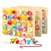 Children's Wooden Puzzle Pegboard: Matching & Threading Beads with Animals & Fruits - Lacing Educational Toy