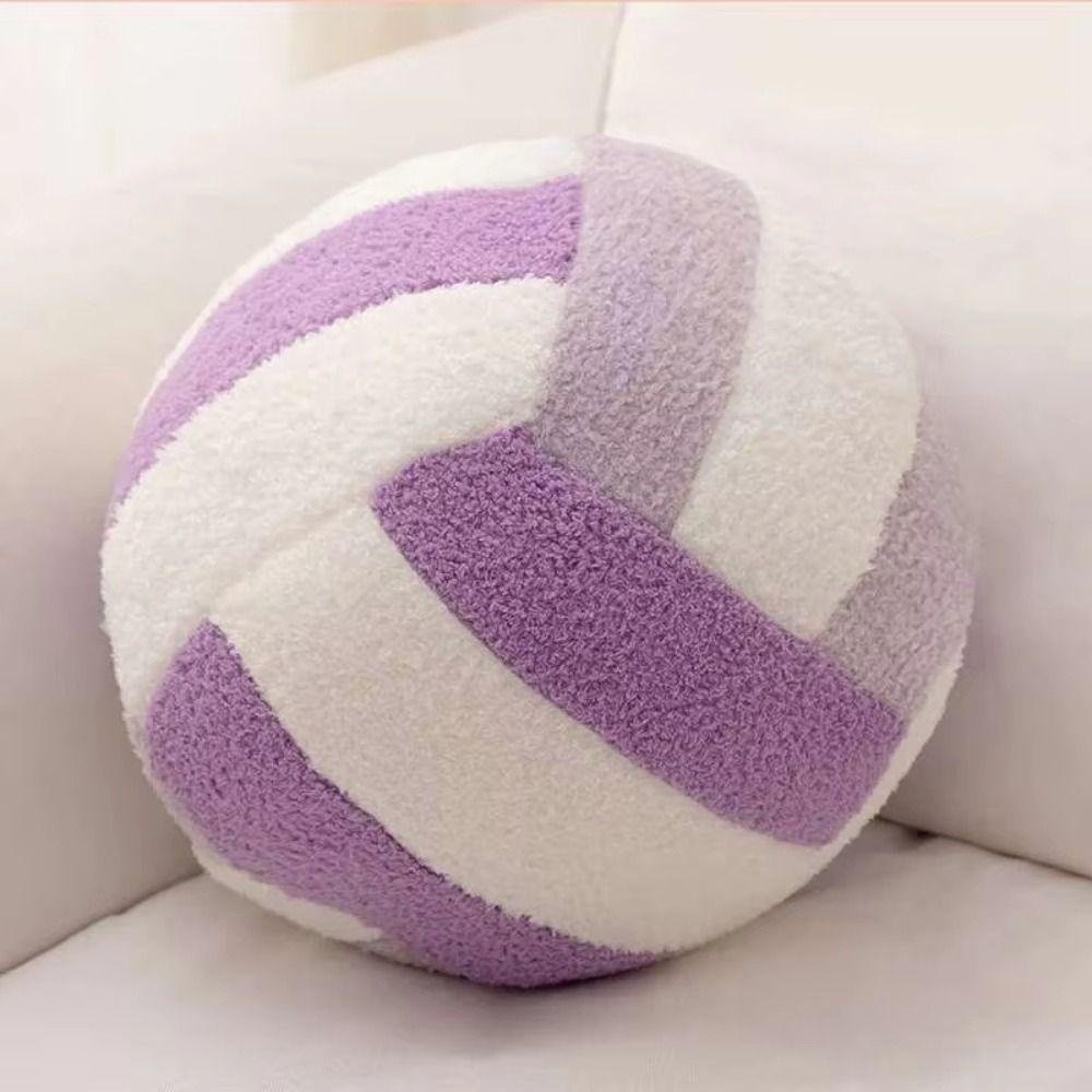 Ball Shape Volleyball Throw Pillow Stuffed Volleyball Plush Toy Kids Playing Supplies