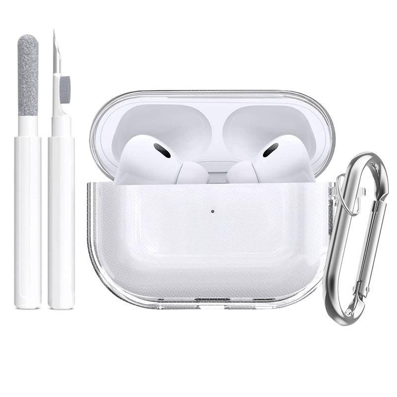Новый прозрачный чехол для AirPods Pro 3, противоударный защитный чехол с брелоком и чистящей ручкой, чехол-накладка для AirPods Pro 3-го поколения