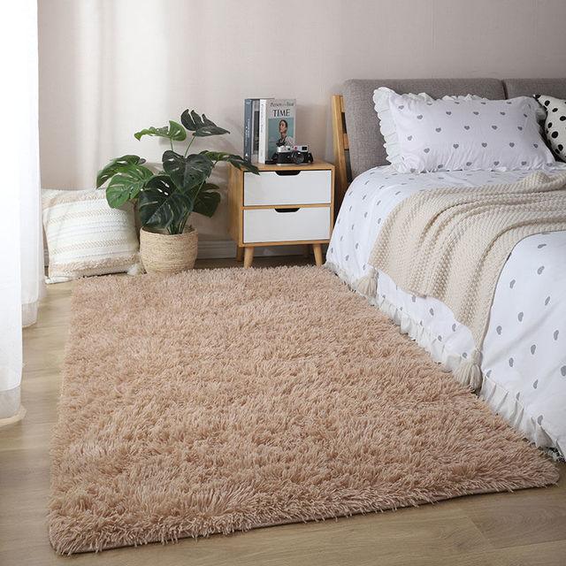 Розовый ковер для украшения комнаты, современный напольное покрытие для гостиной, коврики для зала, спальни, пушистый мягкий коврик для гостиной, волосатые нескользящие большие коврики