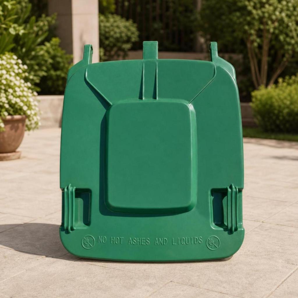 Long-Lasting Garbage Bin Lid Molded Can with Latch Sturdy