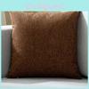 Luxurious Pure Color Cotton Linen Throw Pillow Cover For Home Office Sofa Decor