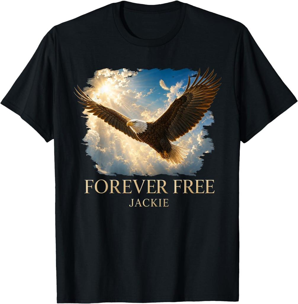 Jackie Forever Free Big Bear Bald Eagle Tribute Tee T-Shirt