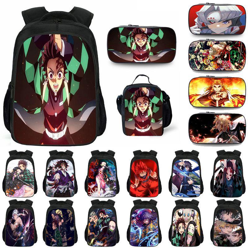 Рюкзак Demon Slayer Kimetsu No Yaiba большой вместимости из прочного материала и стильного дизайна