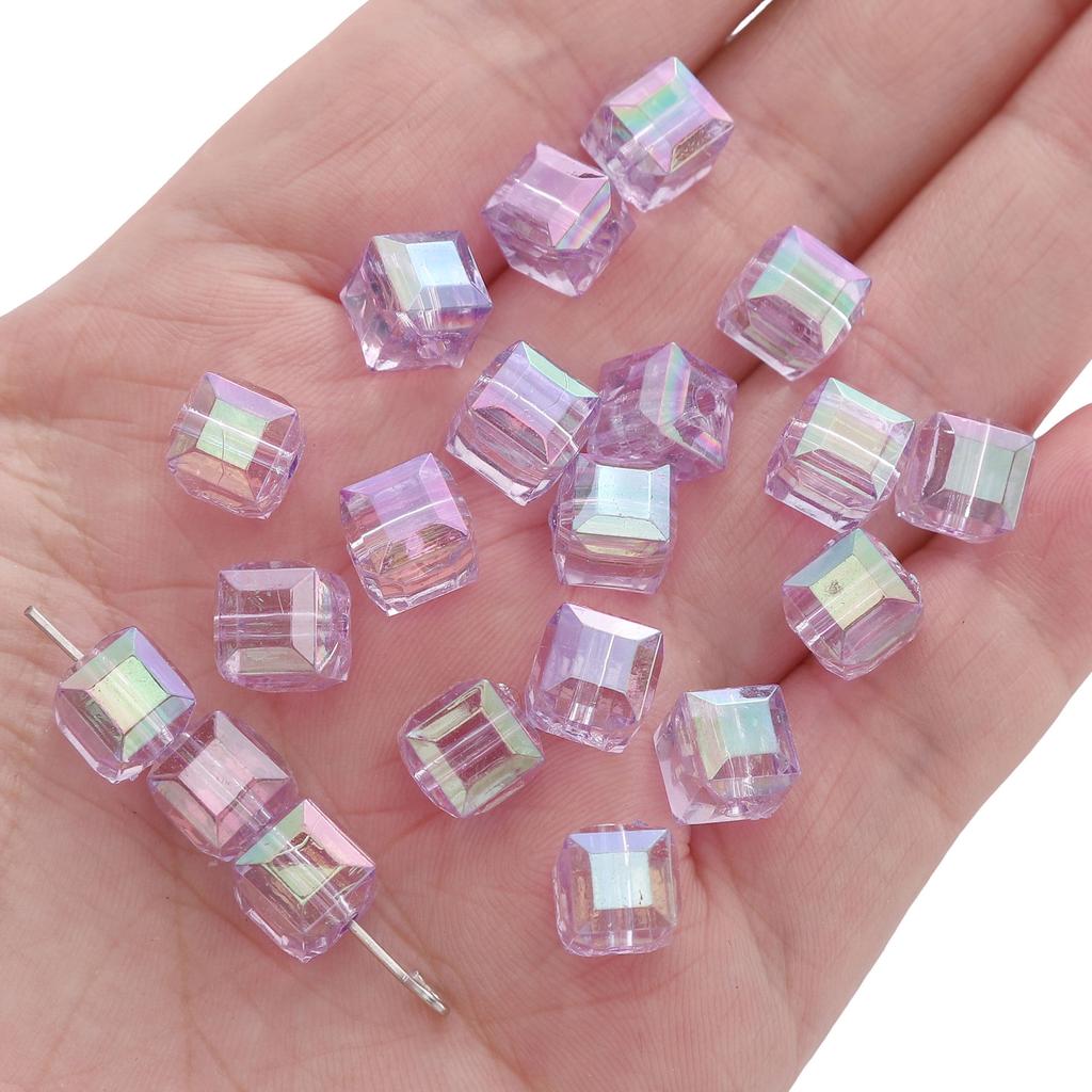 Бусины ручной работы Акриловые 8 мм Иллюзия Имитация Стеклянные квадратные бусины Аксессуары для самостоятельного изготовления Бусины россыпью Ручные бусины Материал для цепочки сотового телефона Упаковка