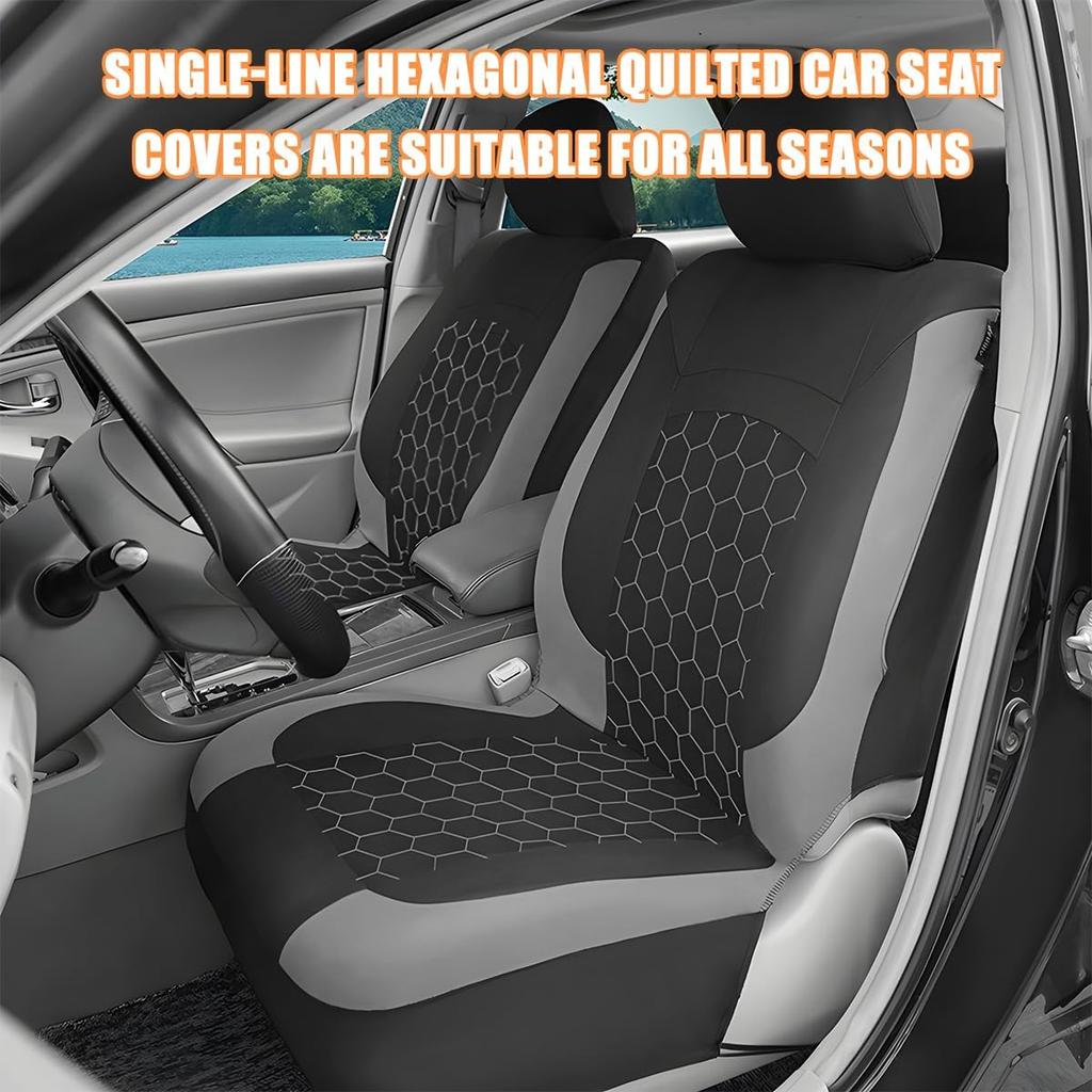 Full set of car seat covers breathable waterproof polyester foam for vehicles split front and rear seat protectors interior seat cushion