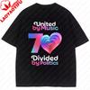 Eurovision Song Contest Stateunisext Tshirt United By Music Divided By Politics Tee Music Festival Vienna 2026 Music Event Clothes