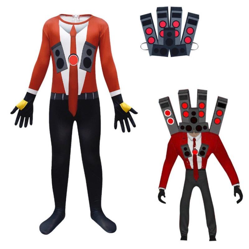 Новая модель, туалетный человек, мониторный человек, игровой костюм, Хэллоуинский цельный смешной колготок-шоу